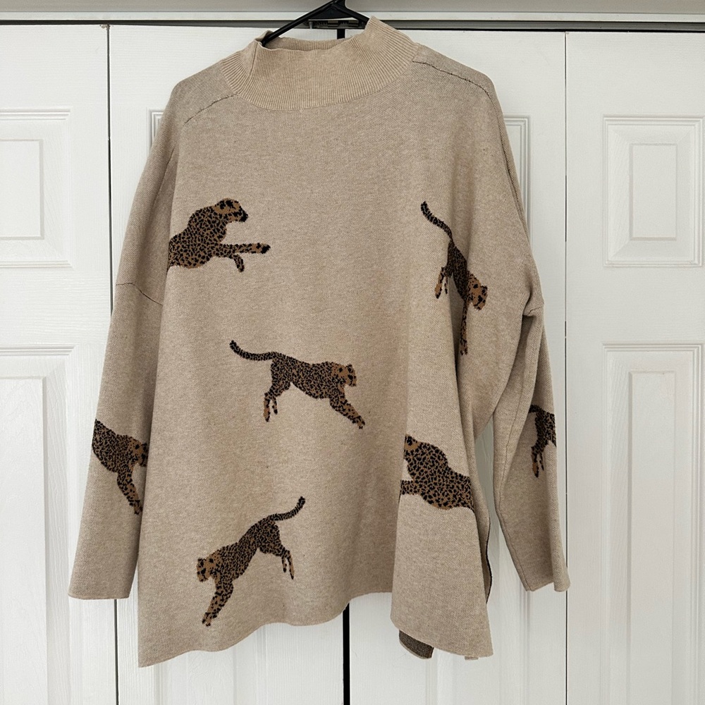 Cheetah print sweater